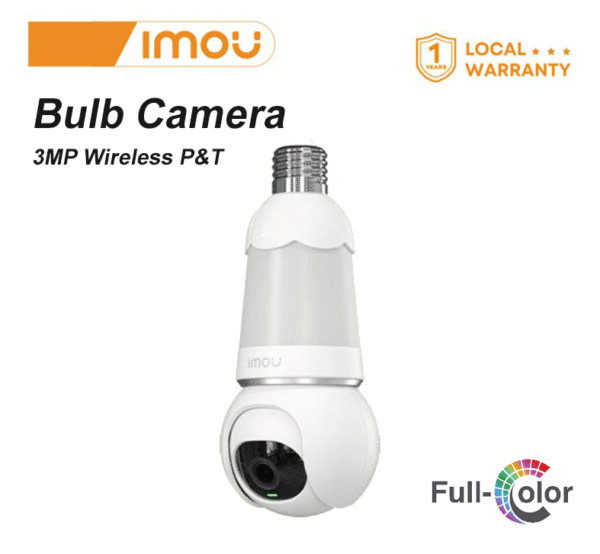 IMOU Bulb Camera 3MP IPC-S6DP – 360° Smart Home WiFi Camera with AI Detection & 2K UHD