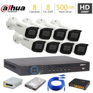 Dahua 8 FHD CCTV Camera Package – HD-CVI 1080p System with Smart Motion Detection