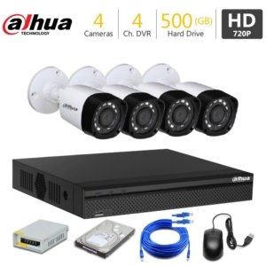 Dahua 4 HD CCTV Camera Package – 720p Security System with Free Installation