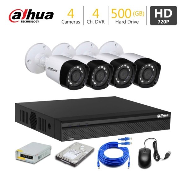 Dahua 4 HD CCTV Camera Package – 720p Security System with Free Installation