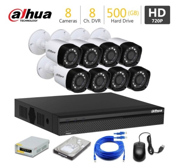Dahua 8 HD CCTV Camera Package – 720p System with Simplified Setup & Free Installation