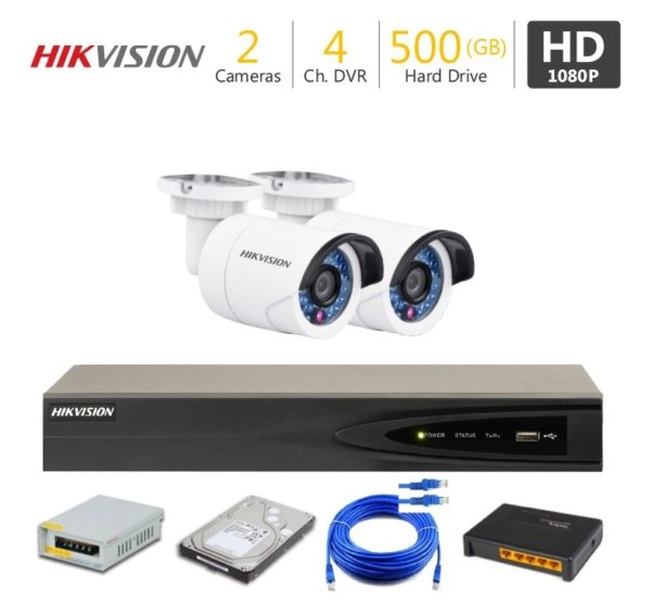 2 FHD CCTV Camera Package – HIKVISION