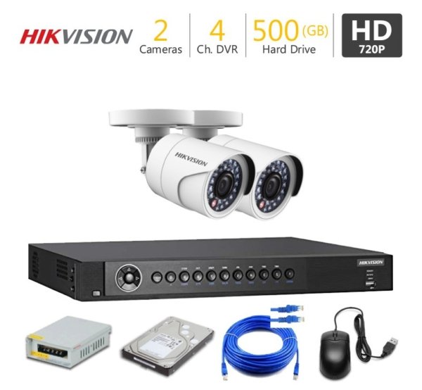 2 HD CCTV Cameras Package – HIKVISION