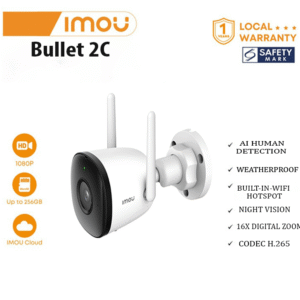 IMOU Bullet 2C – 2MP Outdoor WiFi Security Camera with AI Detection & Weatherproof Design